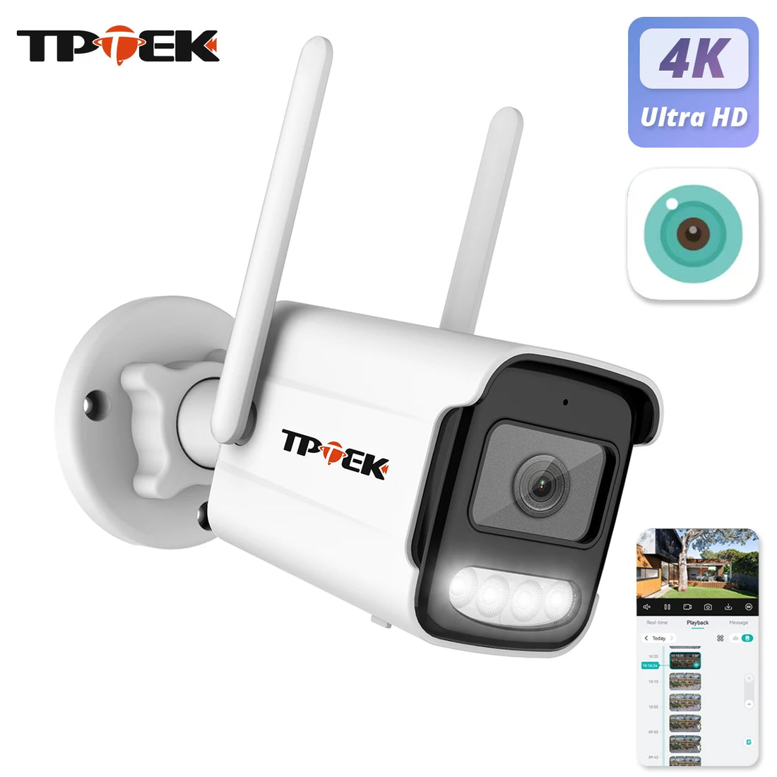 Wireless Outdoor Bullet Security Camera – AI Detection