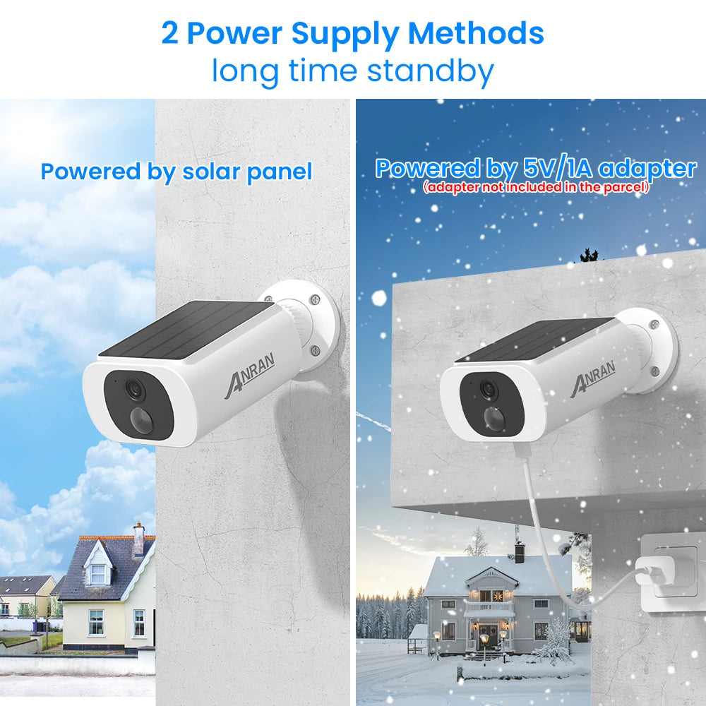 Solar Outdoor WiFi Security Camera – Battery Powered