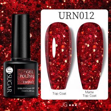 Dark Red Gel Nail Polish – Soak-Off LED/UV Gel Varnish for Salon & Home Use