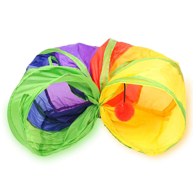 Túnel de Brinquedo para Gatos – Tubo Dobrável para Exercícios em Ambientes Internos e Externos