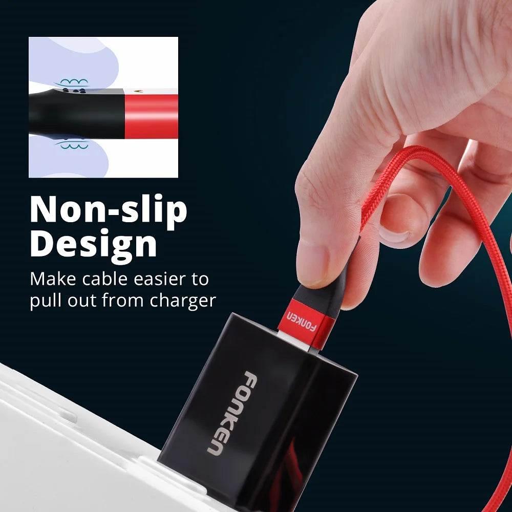 Cabo magnético de carregamento rápido USB FONKE 3A