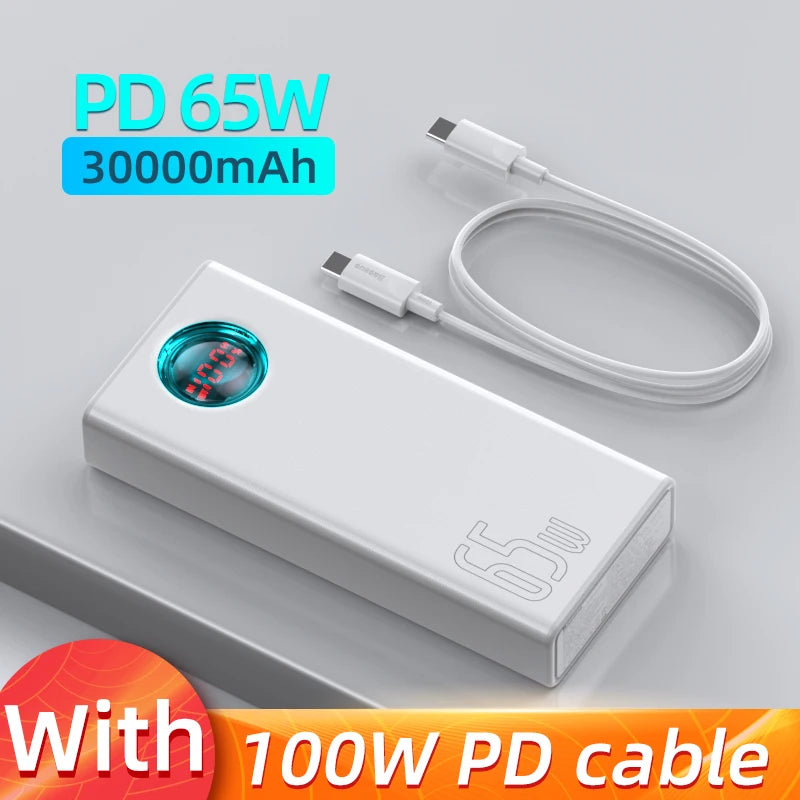 Baseus 65W 30000mAh PD Quick Charge Power Bank