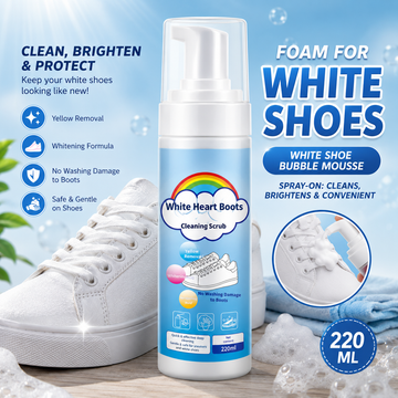 White Shoe Cleaning Mousse – Instant Foam Cleaner for Sneakers & Canvas Shoes