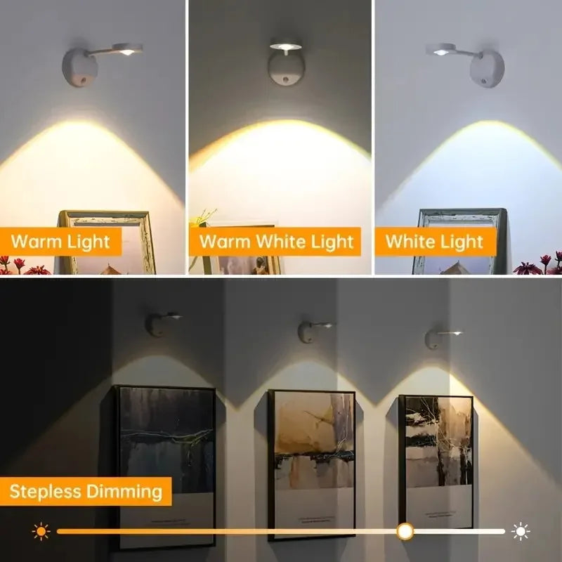 USB Rechargeable Wireless Wall Spotlight – Intelligent Human Sensing LED
