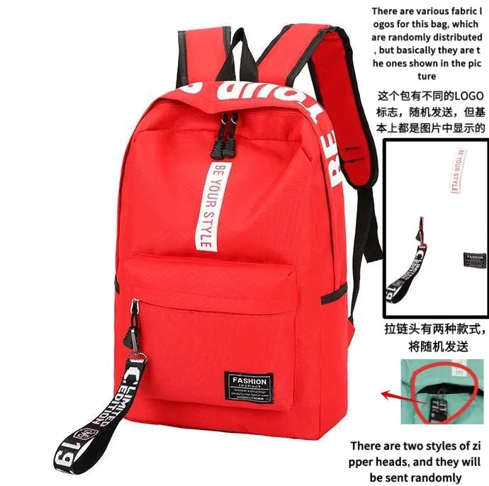 Mochila escolar estilo coreano - Mochila grande para estudantes, homens e mulheres.