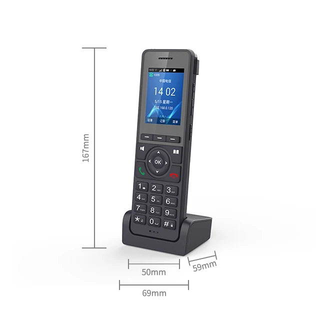 Telefone de Mesa VoIP WiFi 4G LTE - Telefone SIP Sem Fio com Tela de 2,4" e Conferência de 3 Vias