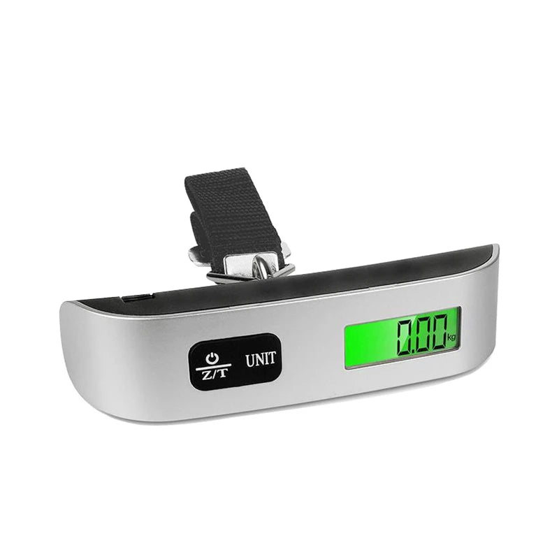 Balança portátil digital com visor LCD, capacidade de 50 kg (110 lb), para pendurar malas e bagagens. Ideal para viagens e para equilibrar o peso de malas e bagagens.