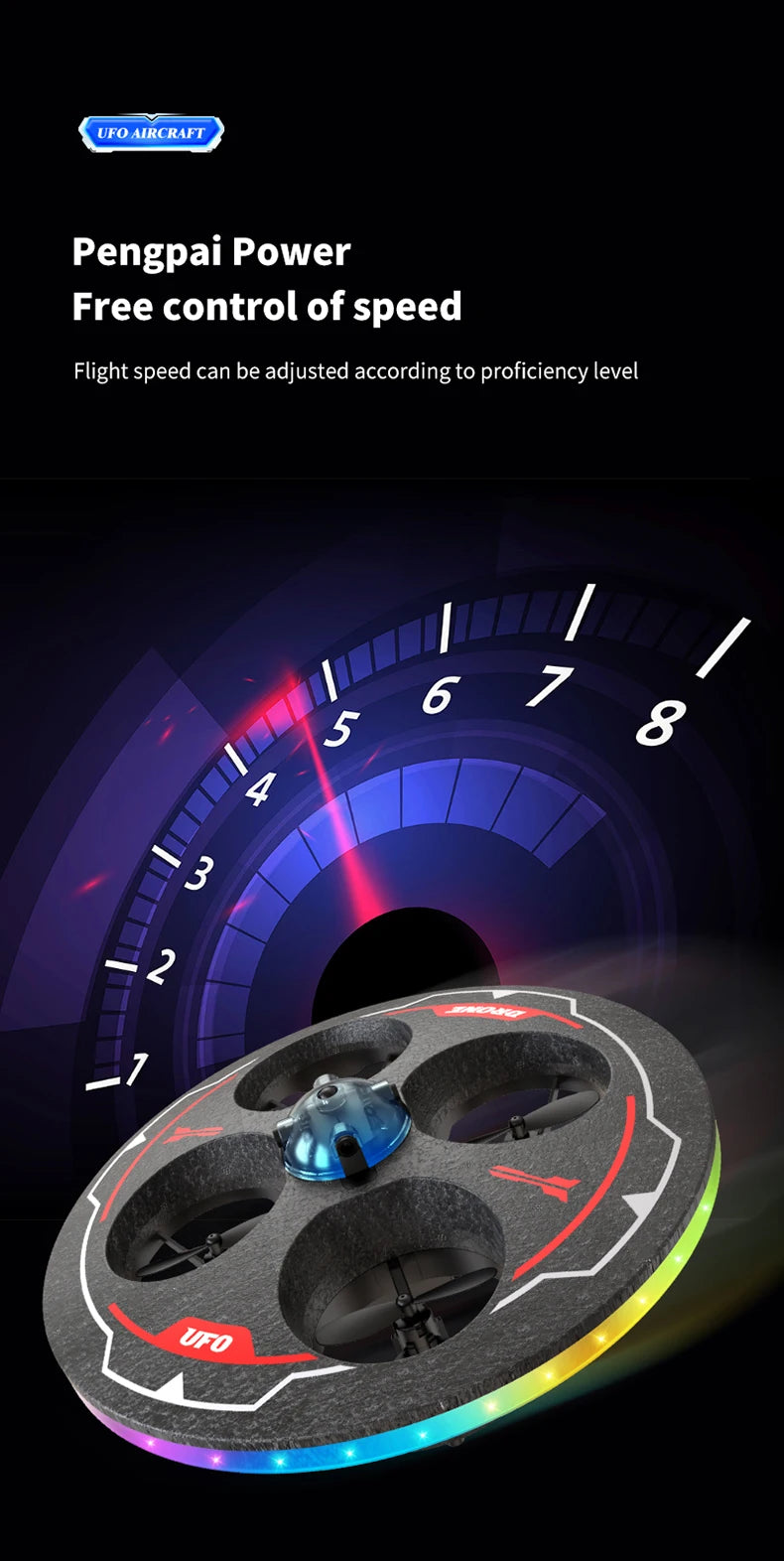 Mini Drone UFO MX85 para Crianças - Desvio Inteligente de Obstáculos, Design Seguro de Espuma (50g)