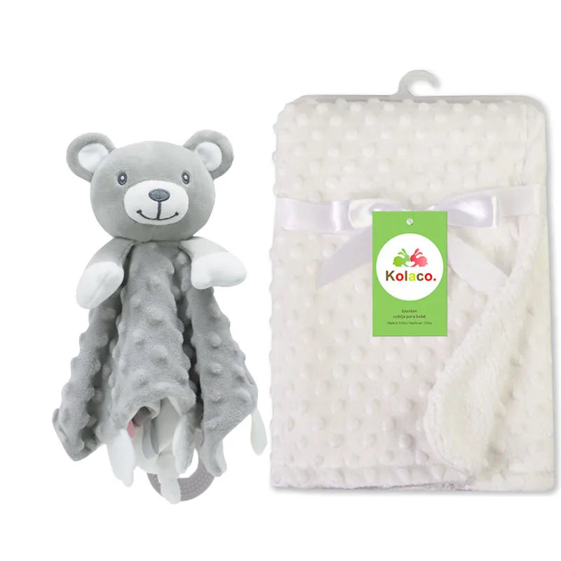Personalized Newborn Baby Blanket – Custom Name Stroller & Sleeping Gift Set