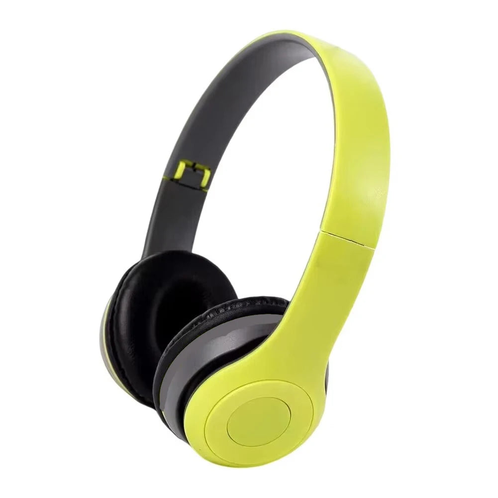 Fones de ouvido sem fio Bluetooth P47 - Fones de ouvido supra-auriculares dobráveis ​​com graves estéreo HiFi