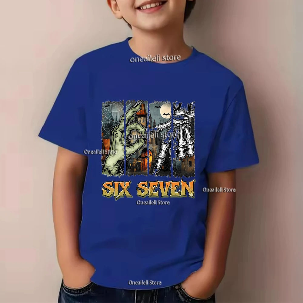 Summer Kids Cotton T-Shirt Funny Graphic Tee