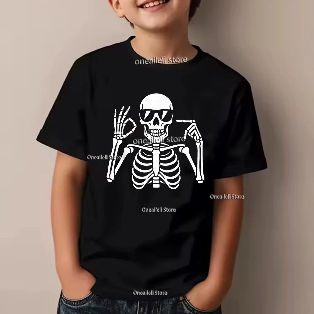 Summer Kids Cotton T-Shirt Funny Graphic Tee