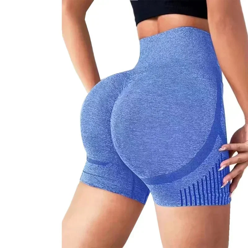Shorts de Yoga Feminino Cintura Alta Treino Fitness Yoga Levanta Bumbum Shorts de Fitness Feminino Yoga Academia Corrida Calças Curtas Esportivas