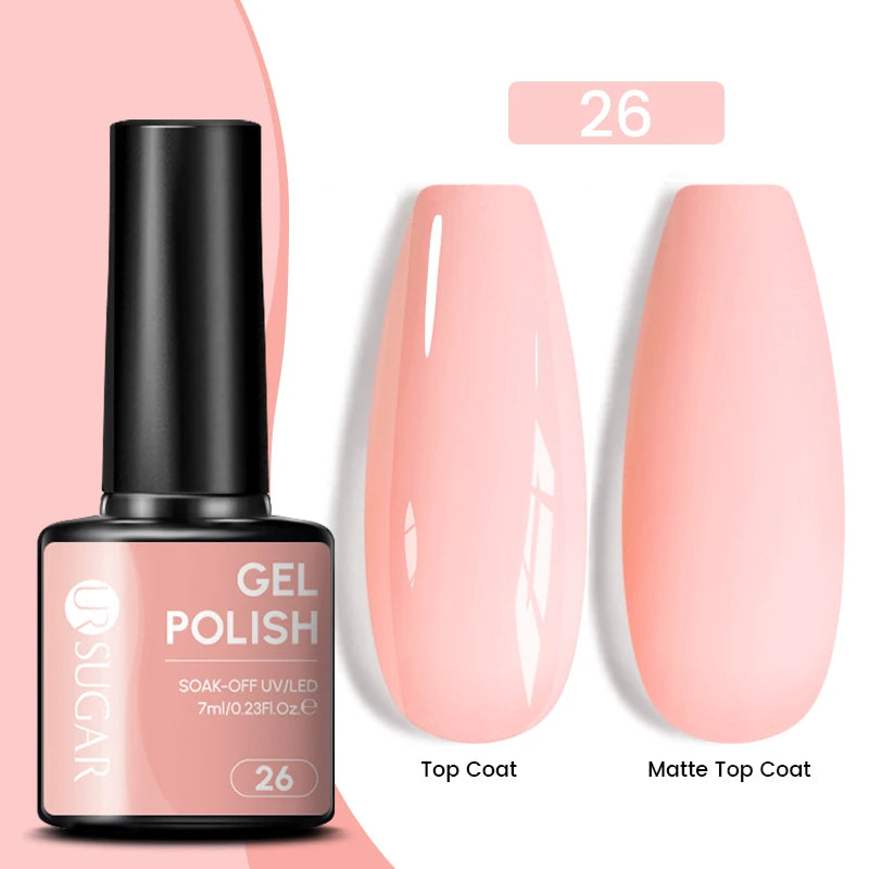 Glitter Gel Nail Polish – Semi-Permanent UV LED Gel with Sparkling Shimmer Finish