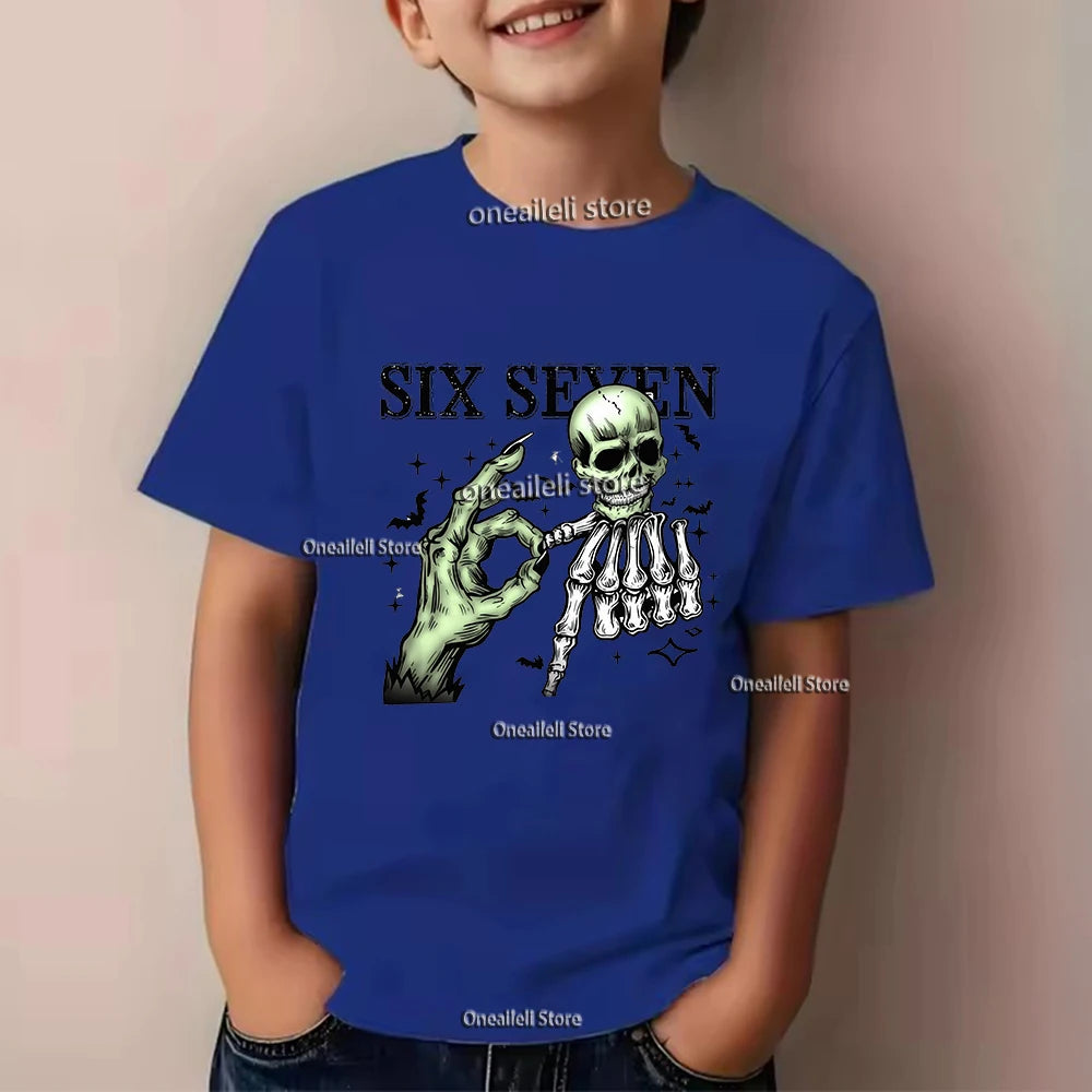 Summer Kids Cotton T-Shirt Funny Graphic Tee