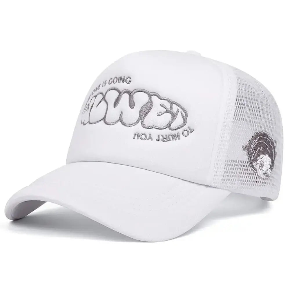 Breathable Trucker Cap - Adjustable Snapback Baseball Hat with Sun Protection for Hip-Hop Style
