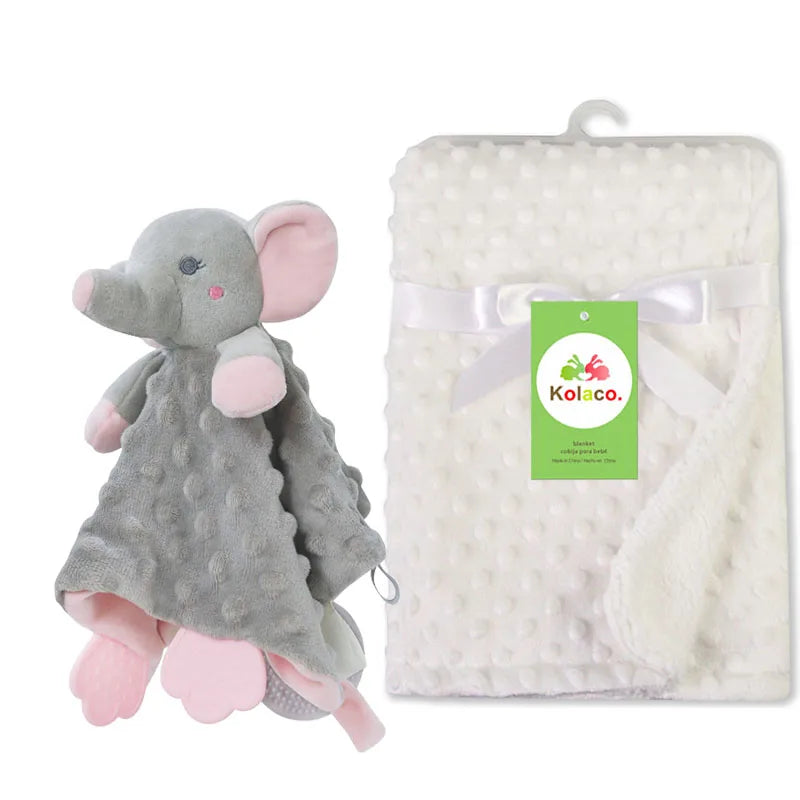 Personalized Newborn Baby Blanket – Custom Name Stroller & Sleeping Gift Set