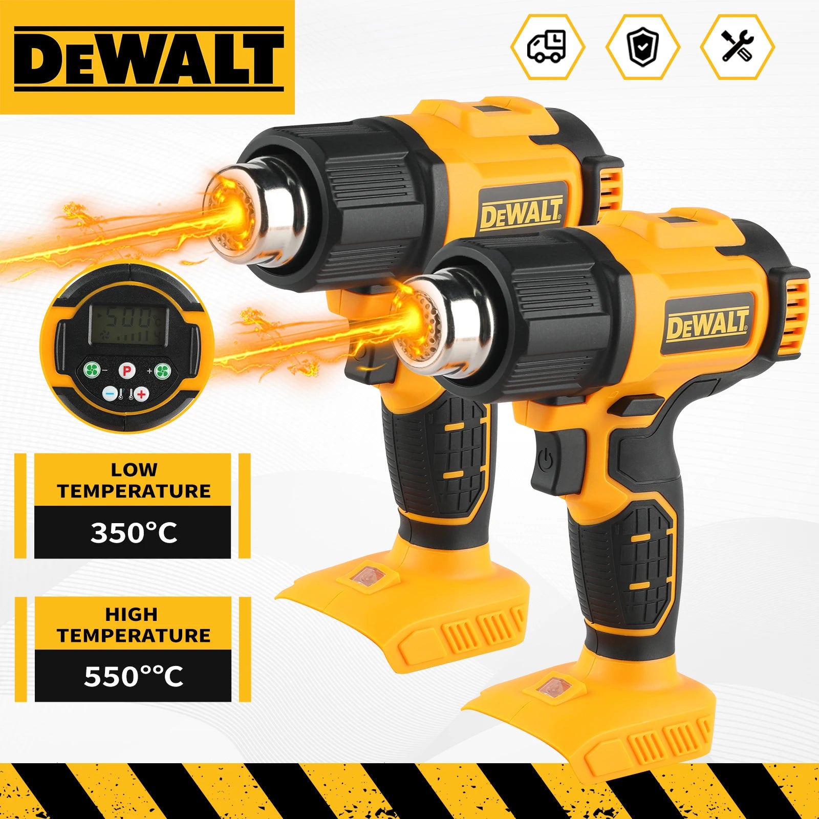 🔥 OFERTA IMPERDÍVEL! Pistola de ar quente sem fio DeWalt DCE530 20V - Ferramenta elétrica com temperatura ajustável até 550°C