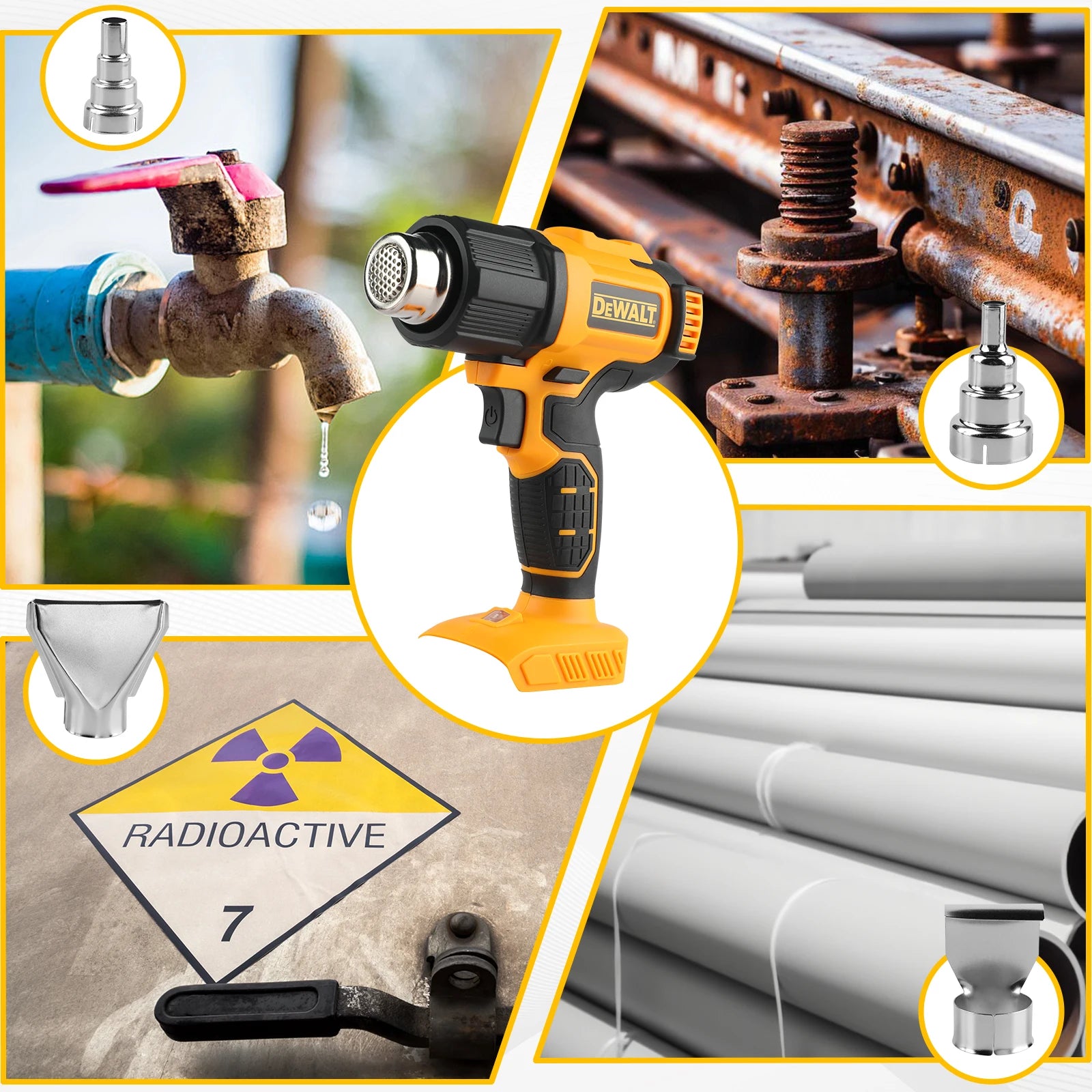 🔥 OFERTA IMPERDÍVEL! Pistola de ar quente sem fio DeWalt DCE530 20V - Ferramenta elétrica com temperatura ajustável até 550°C