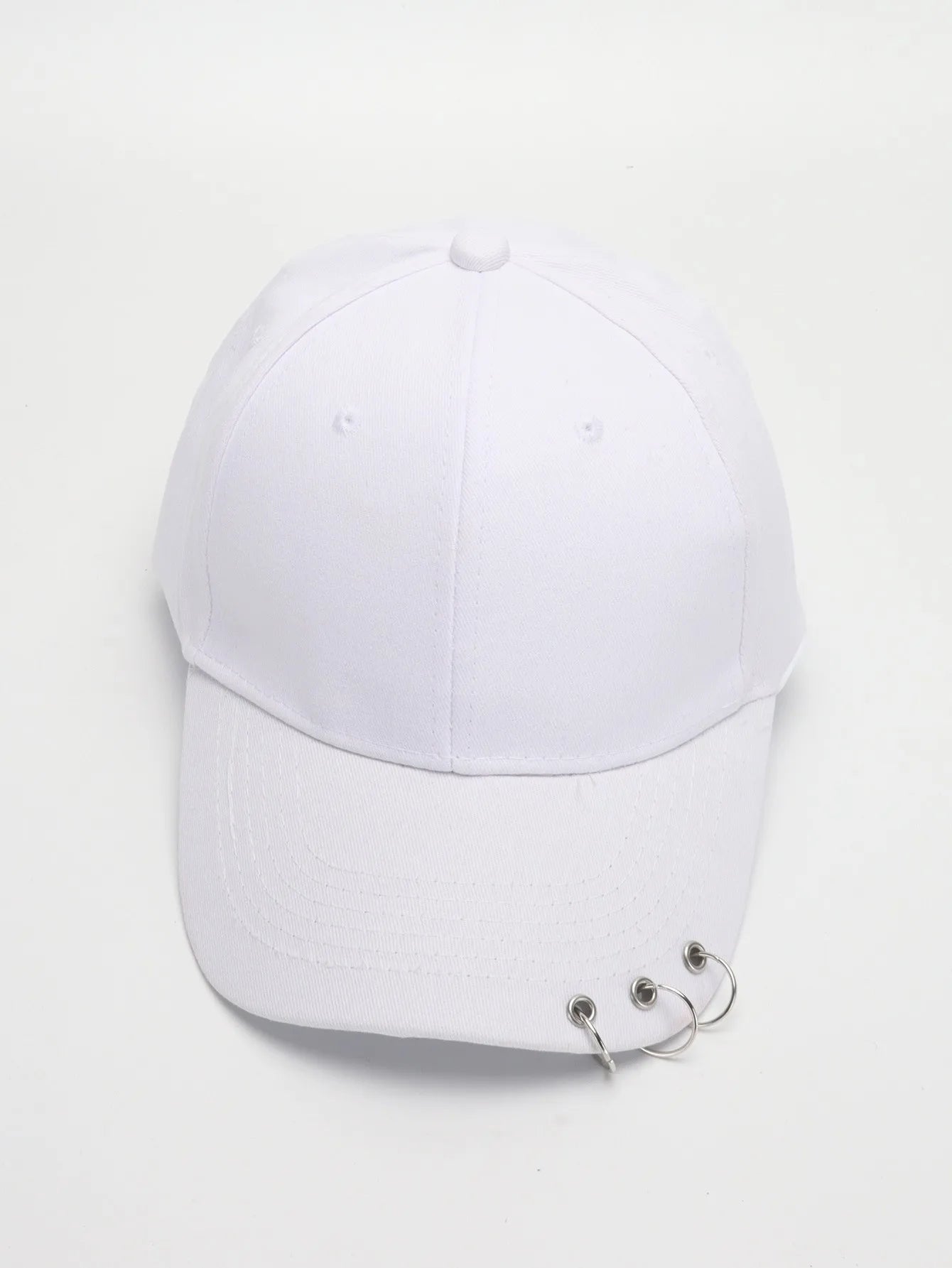 Boné de Beisebol com Anéis - Chapéu Snapback Estilo K-Pop Coreano para Homens e Mulheres