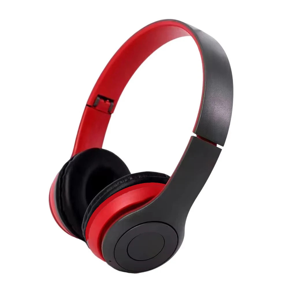 Fones de ouvido sem fio Bluetooth P47 - Fones de ouvido supra-auriculares dobráveis ​​com graves estéreo HiFi