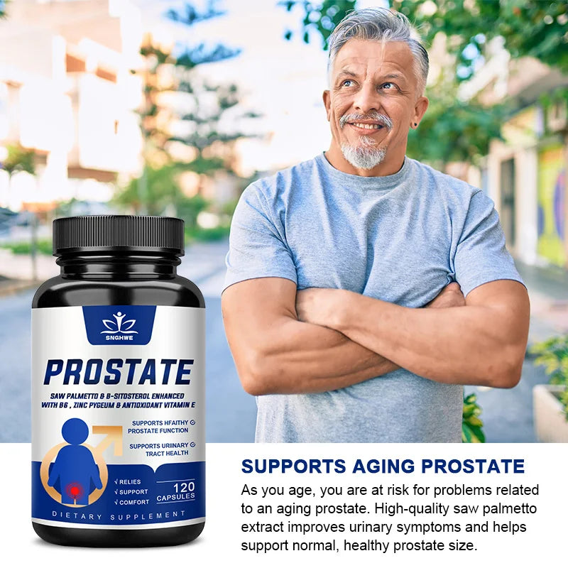 Saw Palmetto Prostate Support - Men's Health Supplement for Urinary & Bladder Control