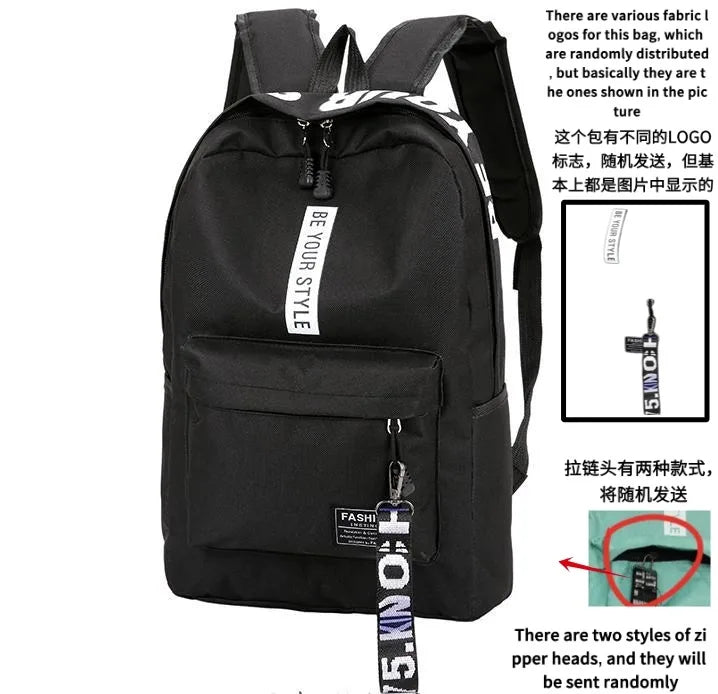 Mochila escolar estilo coreano - Mochila grande para estudantes, homens e mulheres.