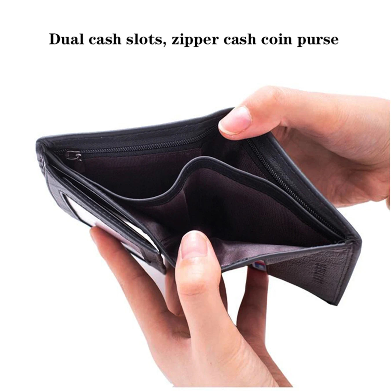 🛡️ Genuine Leather RFID Wallet - 8 Compartments, Business Style