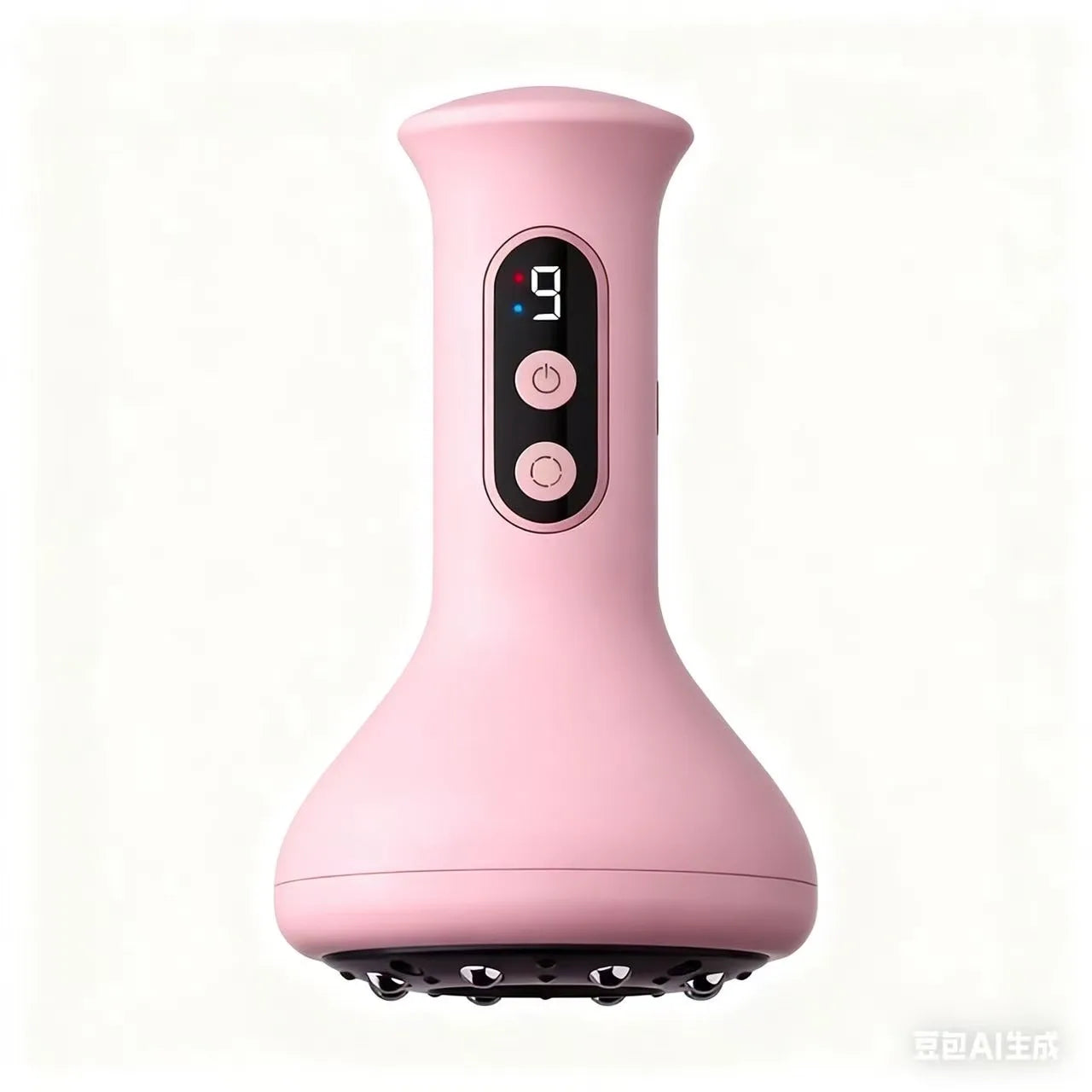 USB Rechargeable Handheld Abdominal Massager with Guasha & Hot Compress
