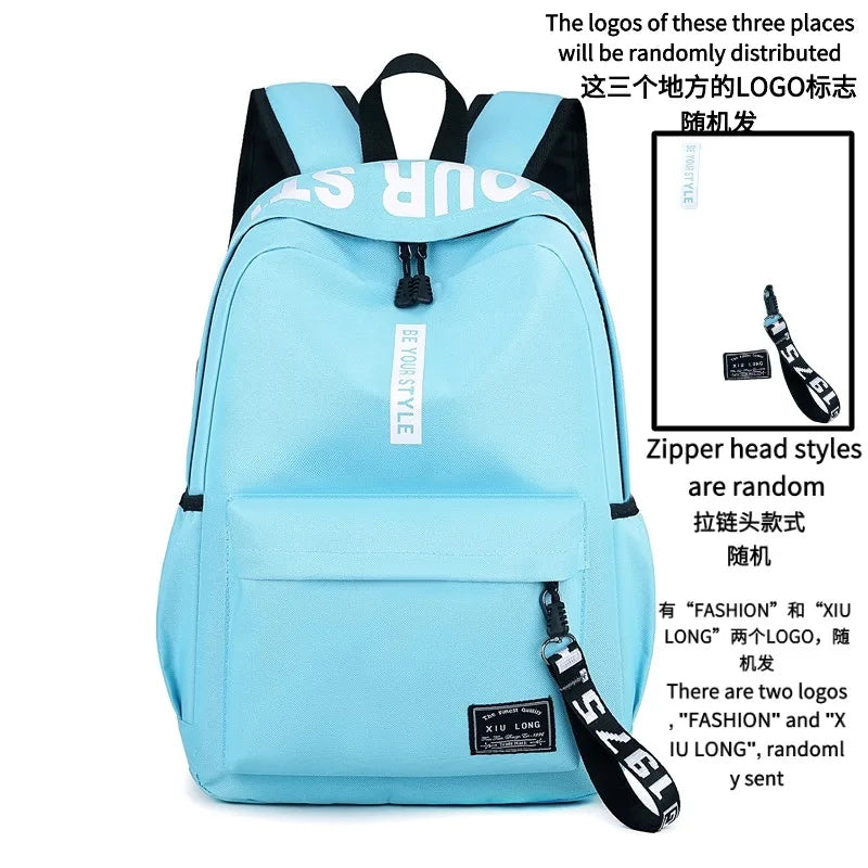 Mochila escolar estilo coreano - Mochila grande para estudantes, homens e mulheres.