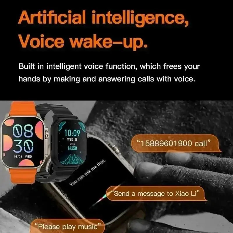 T900 Ultra 2 Smart Watch – 49mm AMOLED, Bluetooth Calls, NFC, IP65 Waterproof