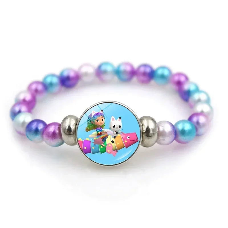 Pulseira Casa de Bonecas Gabby – Joias Infantis Coloridas com Contas