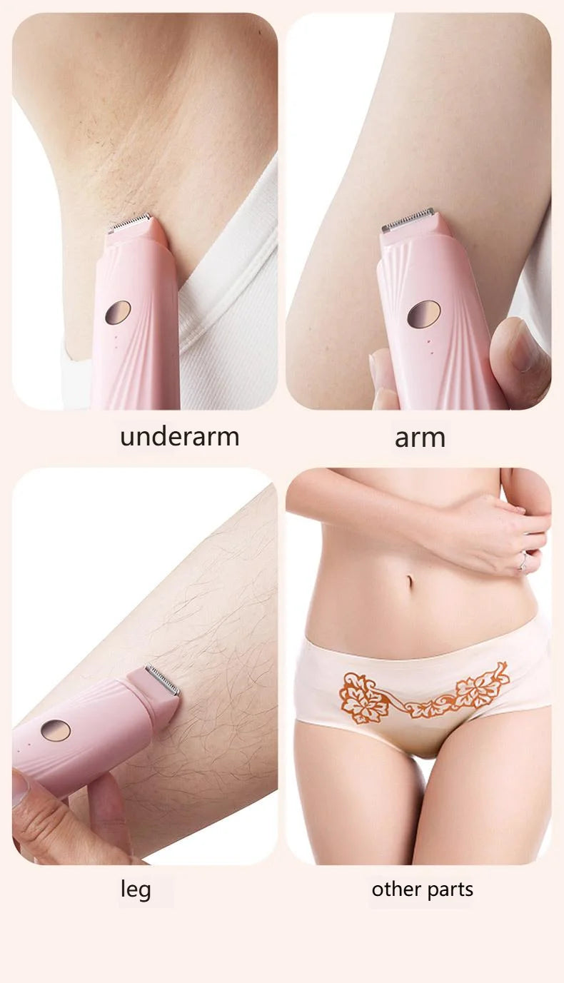 Removedor de pelos elétrico de corpo inteiro para mulheres - para biquíni, pernas, axilas e rosto