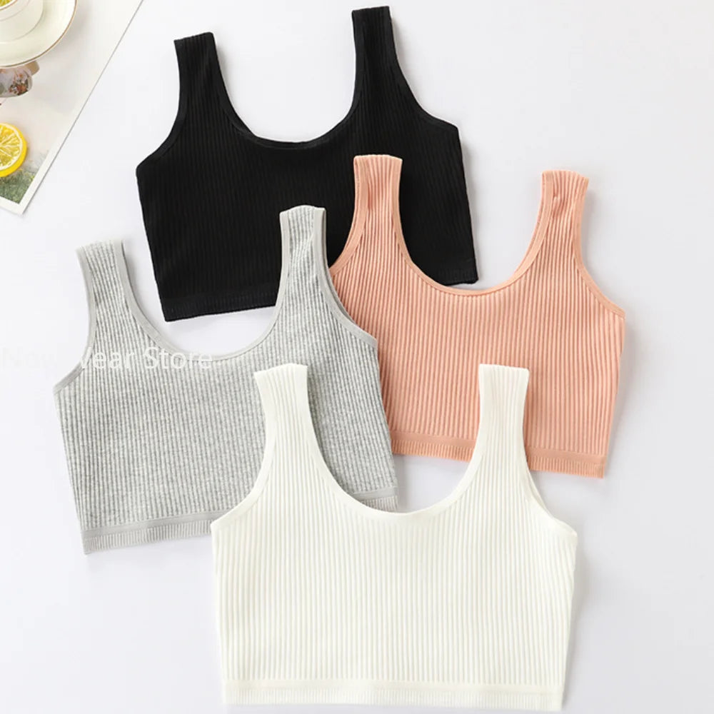 Teenager Girls Bra Cotton Comfort Bras Girl Solid Colors Top Child Casual Underwear For Girls Clothes For Teens Sports Bra