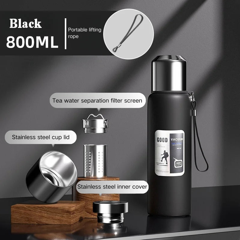 Garrafa Térmica Grande Isolada em Aço Inoxidável - 600ml-2000ml