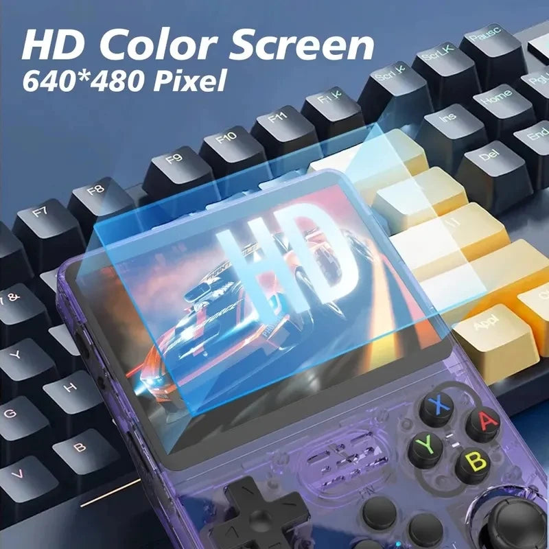 Console de jogos portátil retrô R36S - Sistema Linux de 3,5" com 128 GB de memória.