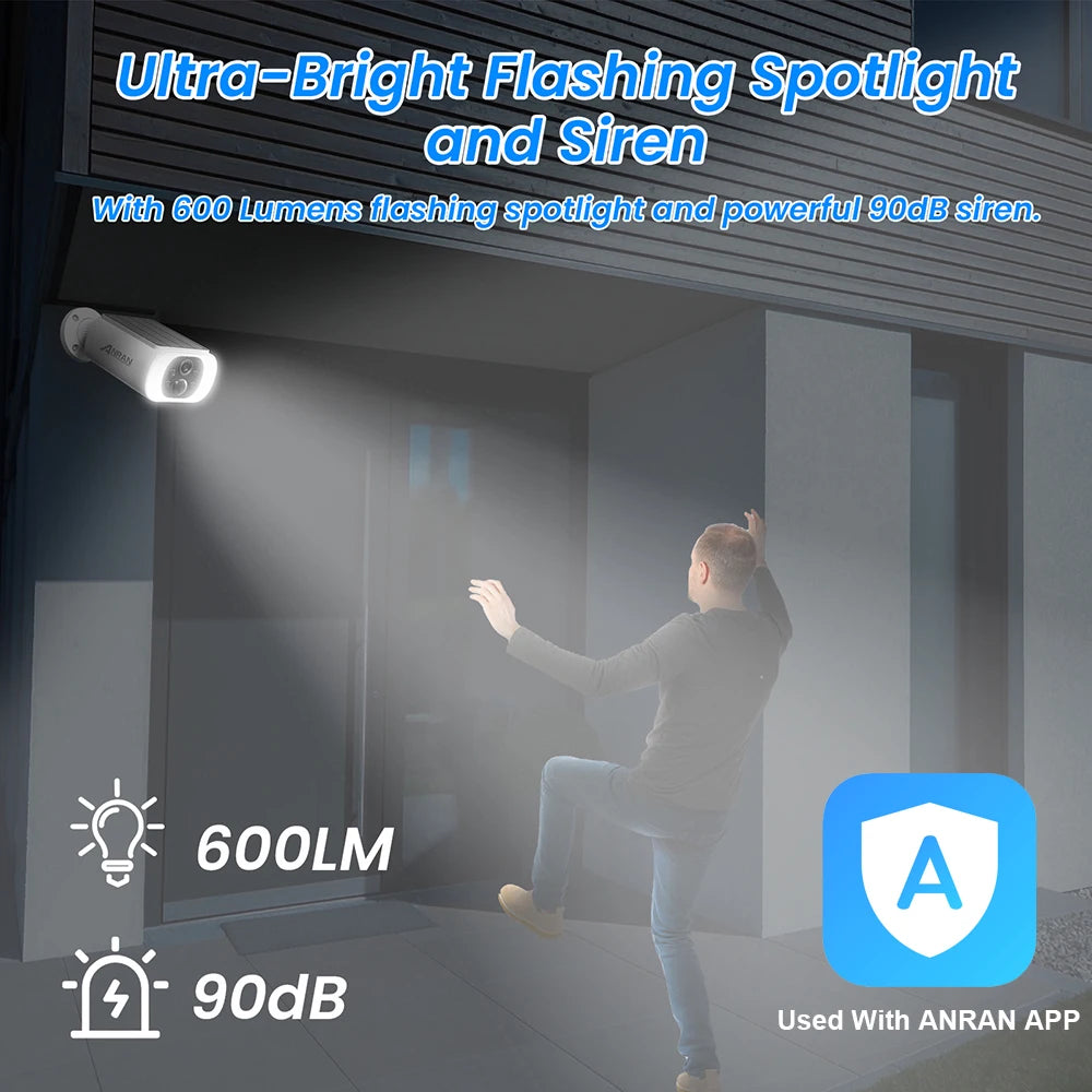 Solar Outdoor WiFi Security Camera – Battery Powered