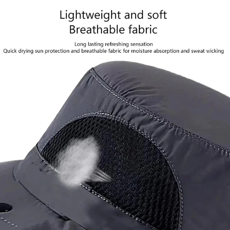 Wide Brim Sun Hat – UV Protection, Breathable & Windproof for Outdoor Use