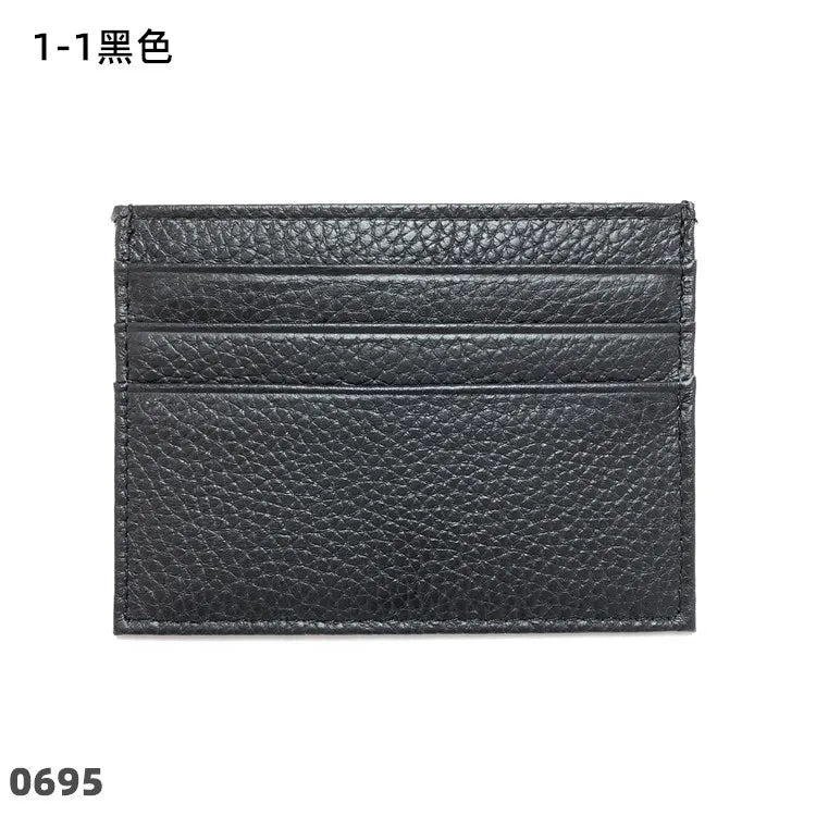Custom Logo Leather Card Holder – Slim Wallet