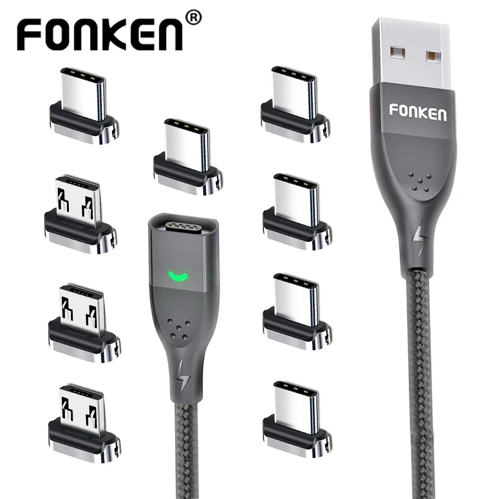 Cabo magnético de carregamento rápido USB FONKE 3A