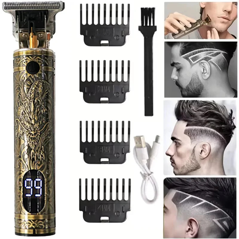 ⚡ 50% OFF Limited Time! T9 Electric Hair Trimmer - Professional USB Rechargeable Clipper for Men