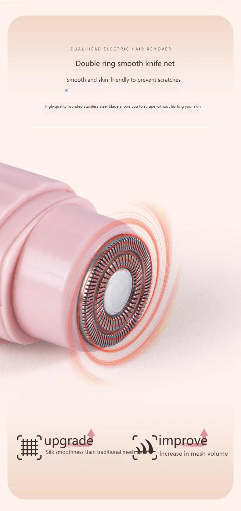 Removedor de pelos elétrico de corpo inteiro para mulheres - para biquíni, pernas, axilas e rosto