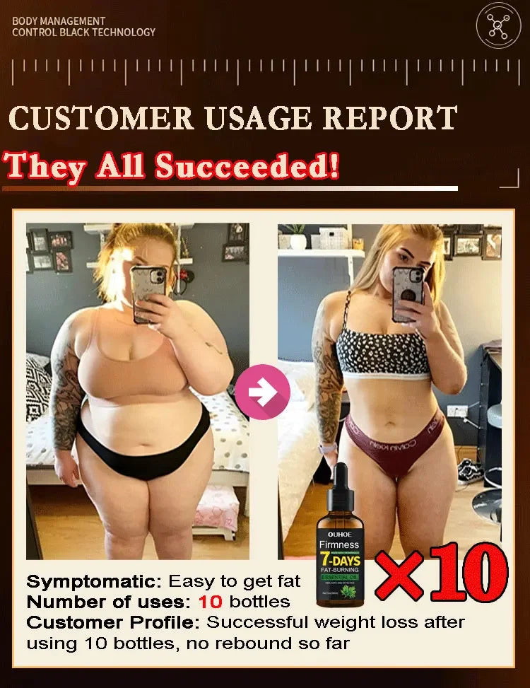 Natural Weight Loss Oil - Belly Fat Burning Cream with Green Tea & Grape Extract