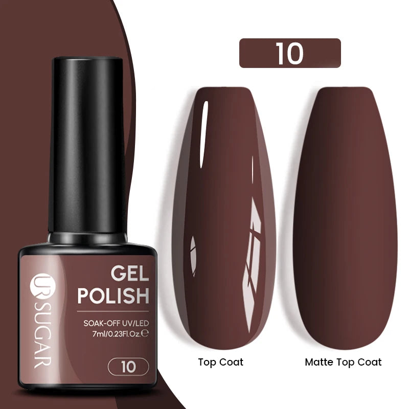 Dark Red Gel Nail Polish – Soak-Off LED/UV Gel Varnish for Salon & Home Use