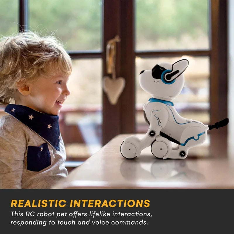 Robô Cachorro Inteligente - Brinquedo Interativo Programável de Controle Remoto
