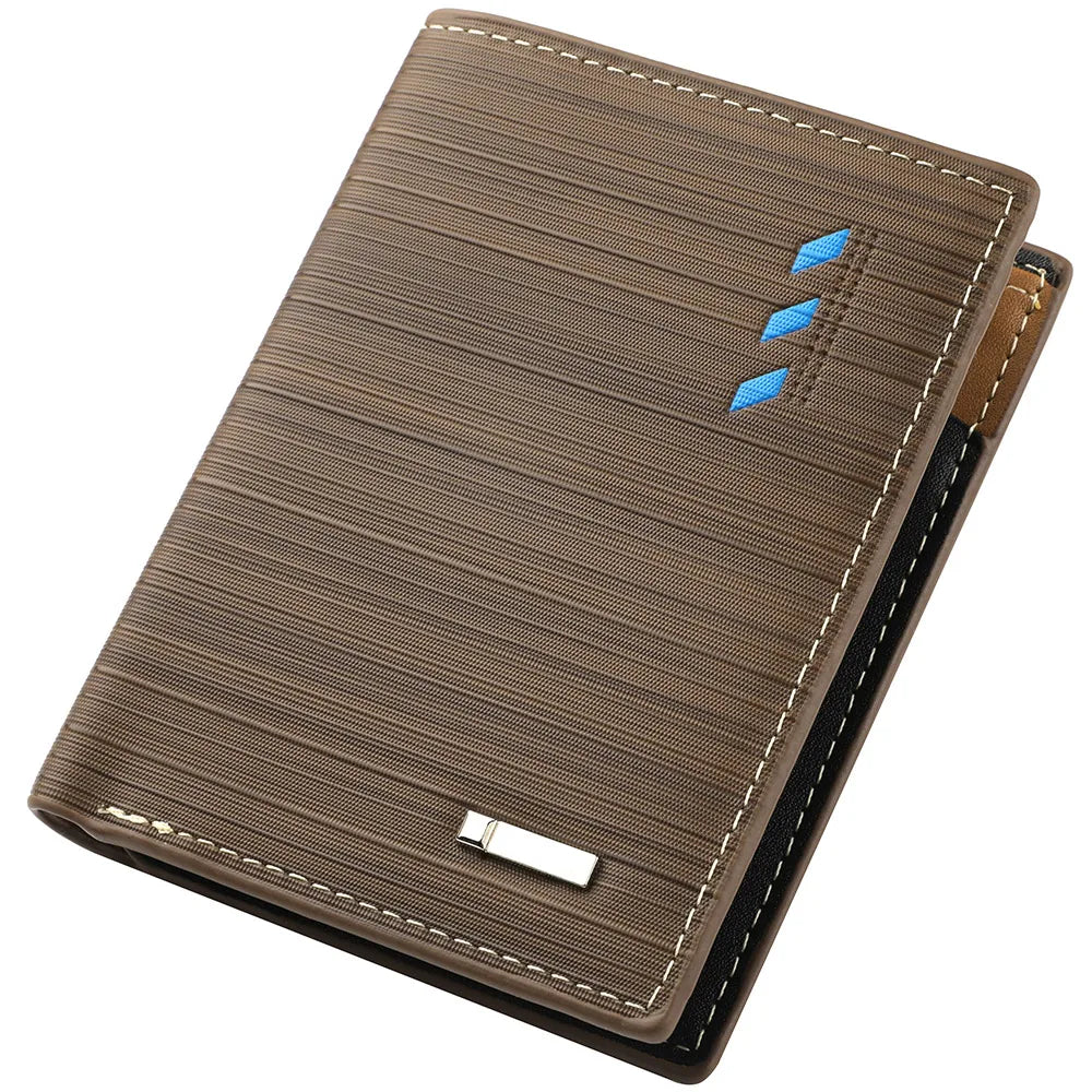 👜 Men's Slim PU Leather Wallet - Card Holder & Cash Compartment