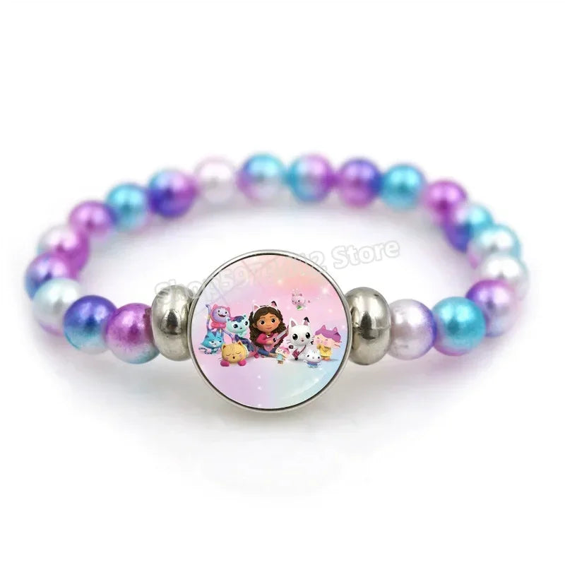 Pulseira Casa de Bonecas Gabby – Joias Infantis Coloridas com Contas