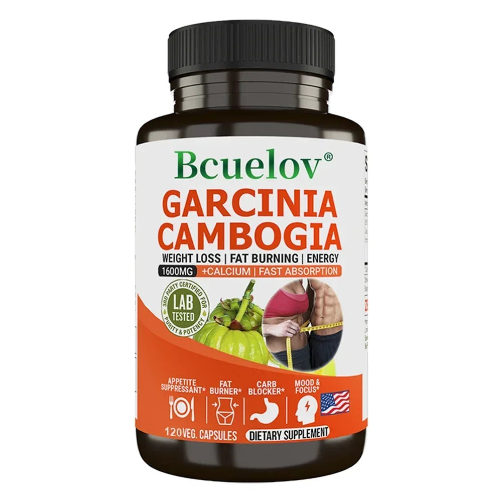 Cápsulas de Garcinia Cambogia - Queimador de Gordura Natural e Supressor de Apetite para Perda de Peso