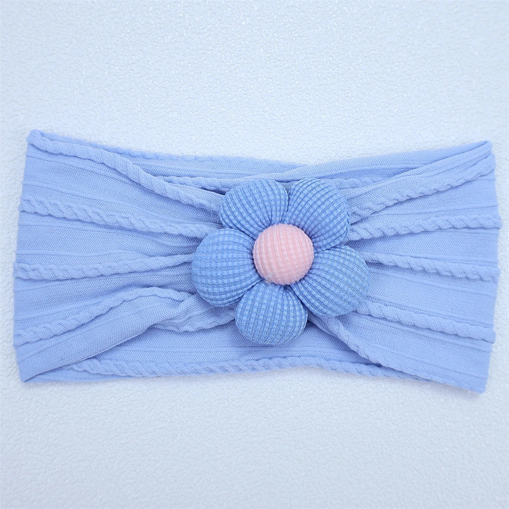 Flower Nylon Girl Hairband – Soft Elastic Baby Headband with Floral Detail