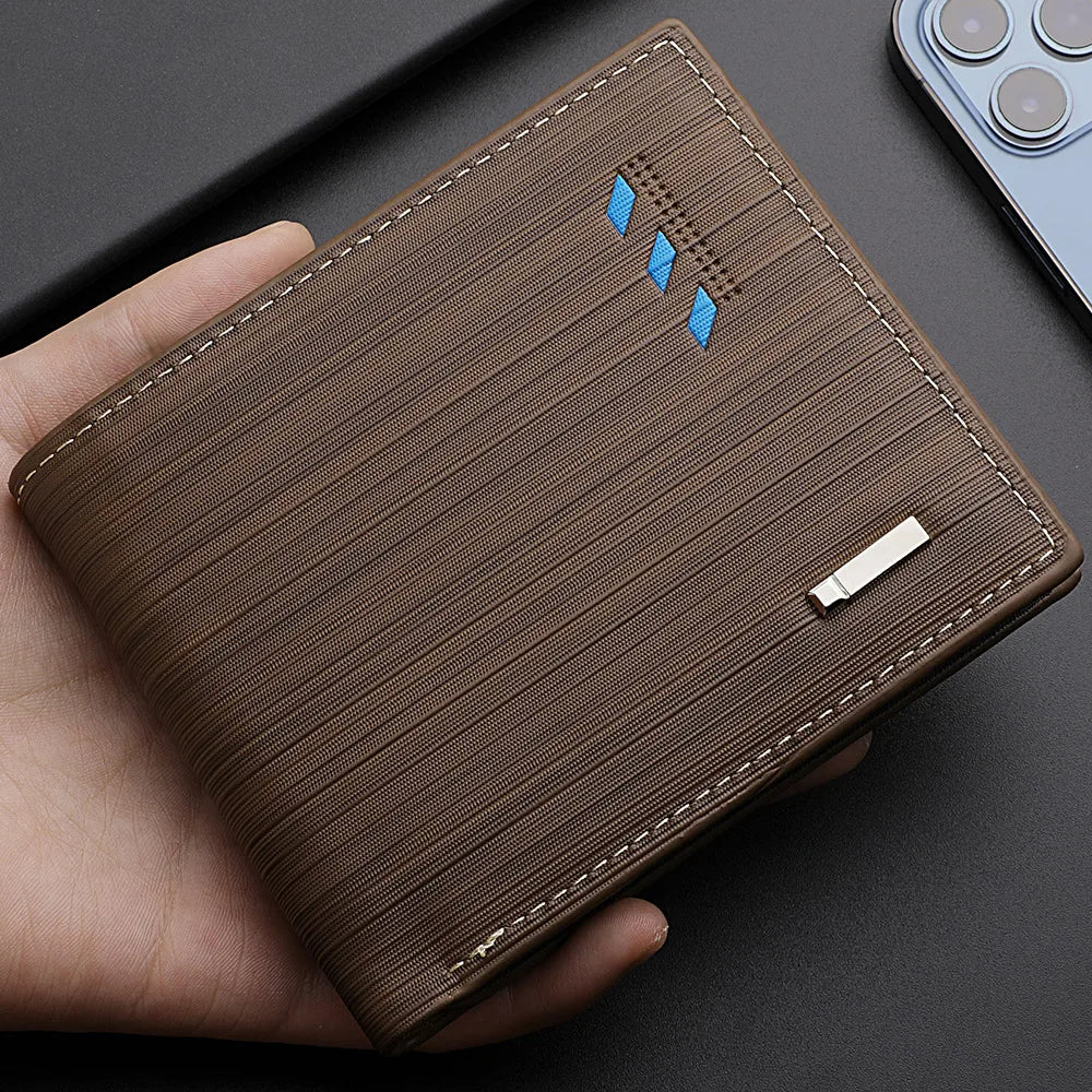 👜 Men's Slim PU Leather Wallet - Card Holder & Cash Compartment